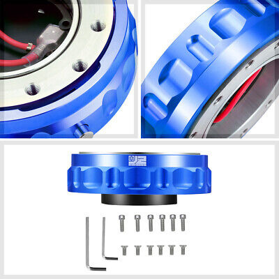 J2 Blue 6-bolt Steering Wheel Twist Lock Hub Quick Relea Oak