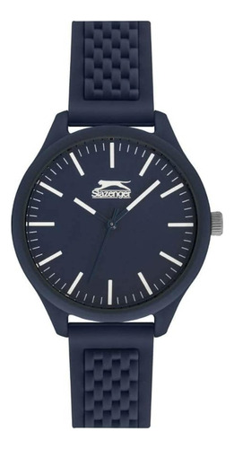 Reloj Slazenger Material Silicón Correa Color Azul - Análogo