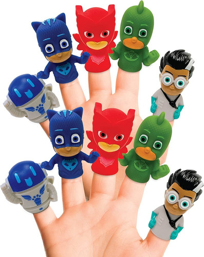 Juguete De Baño Titere Hasbro Pj Masks 5 Pzas Marionetas