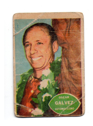 Figurita Tarjeton Futbol Golazo 1965 N° 127 Galvez