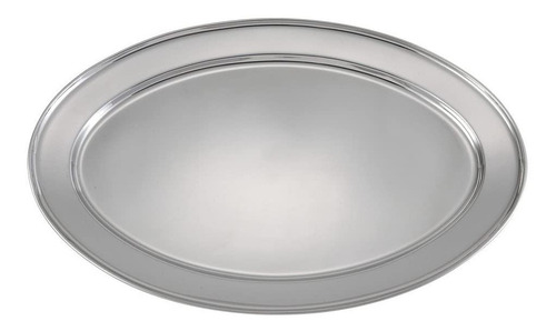 Plato Ovalado De Acero Inoxidable De 50 Cm Por 35 Cm