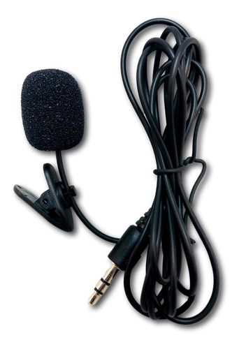 Microfono Lavalier Solapa Clip Condensador Pop 3.5mm Color Negro