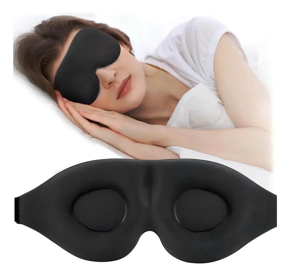 Mascara De Dormir Tapa Olho 3d Blackout Super Confortável Preto