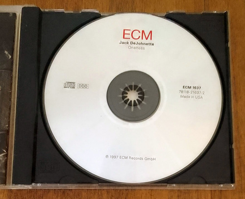 Jack Dejohnette - Oneness / Ecm / U.s.a. / Cd Estándar (Usado)