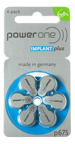 30 Pilha Bateria 675 Auditiva Pr44 Implant Coclear Power One