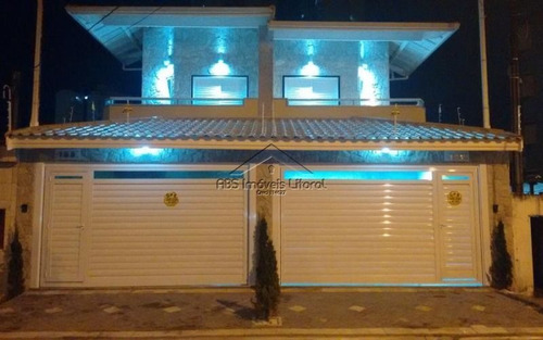 Imagem 1 de 15 de Lindo Sobrado Com Fino Acabamento Na Vila Mirim Em Praia Grande - Sp