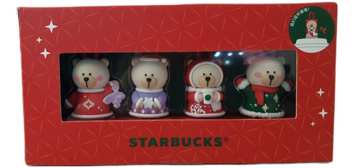 Set 4 Stoppers  Starbucks Navidad China Coleccion 2023