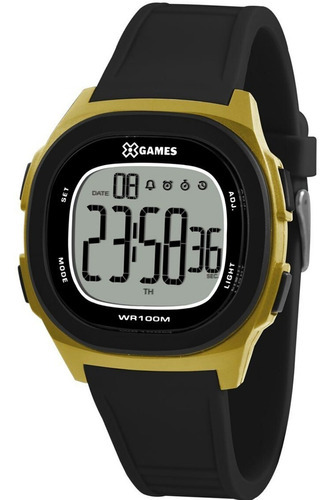 Relógio X Games Masculino Digital Xgppd125 Bxpx Dourado Cor da correia Preto Cor do fundo Digital positivo
