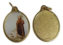 Comprar 10 Medallas Dijes San Roque Esmaltada 19mm Doradas