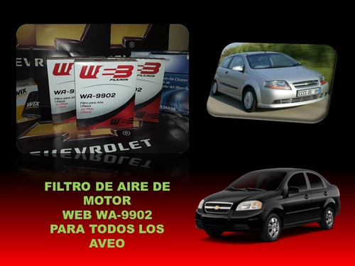 Filtro De Aire De Motor Web Wa-9902 Para Todos Los Aveo