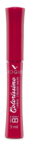 Labial Liquido Matte Vogue Colorissimo X5ml Acabado Mate Color Fucsia