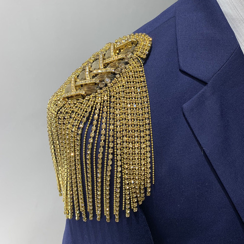 Disfraz De Chamarra Tipo Blazer Para Hombre Con Borlas Para