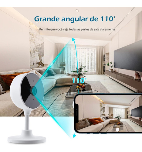 Camera Segurança Wifi Full Hd Alexa Google App Com Microfone