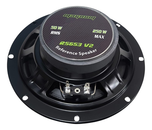 Bocina Coaxial 6.5 Magnum Rs653 V2 250w Max 4ohms 4vias Color Negro