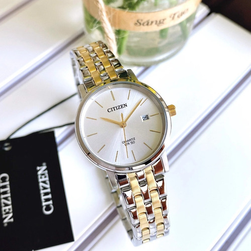 Citizen Silver Dial Ladies Dress Eu6094-53a Color de la correa Plateado/Dorado Color del bisel Plata