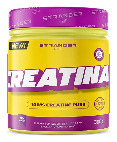 Creatina 100% Pura 300g - Stranger Labs Sabor Sem Sabor