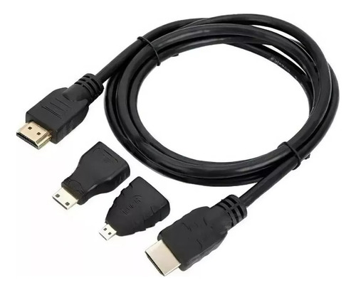 Cable Adaptador 3 En 1 Hdtv + Micro Hdmi + Mini Hdmi Full Hd
