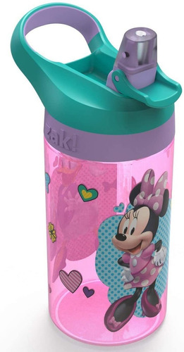 Minnie Mouse Zak Designs - Botella De Agua (plastico, 16.0 