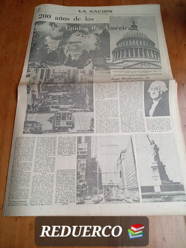 La Nación 4° Sección 200 Años De Los Eeuu Año 1976 5/7 