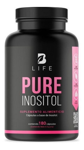 Imagen 1 de 6 de Inositol De 180 Cápsulas De 500mg. B Life Pure Inositol