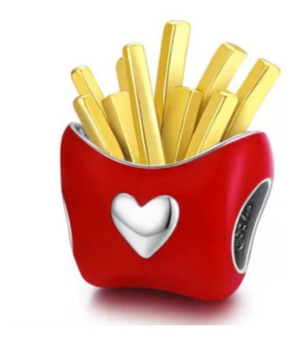 Imagem 1 de 3 de Charm Berloque Prata Batata Frita Compatível Pandora Vivar