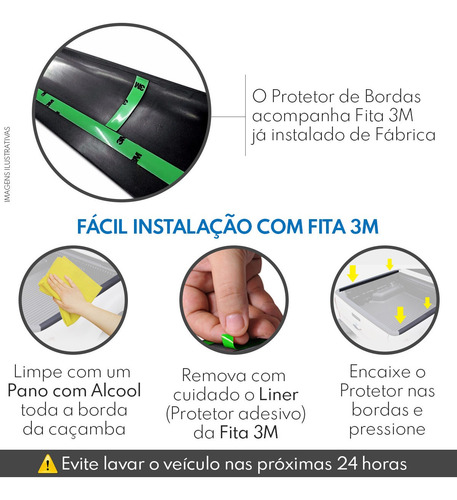 Imagem 2 de 3 de Proteção Da Tampa Traseira Caçamba Gm S10 Cab.dupla 2016