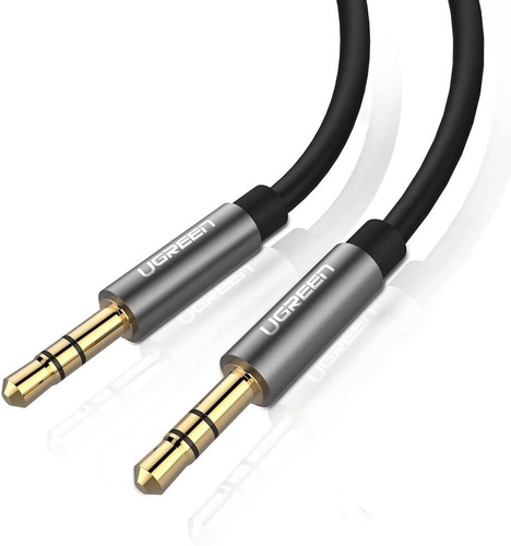 Imagen 1 de 7 de Cable Audio Auxiliar 3.5mm Ugreen Gris Negro 200cm