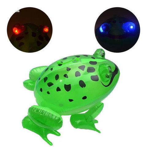10 Ranas Inflables Luz Led Decoración Alberca Playa Fiesta Verde