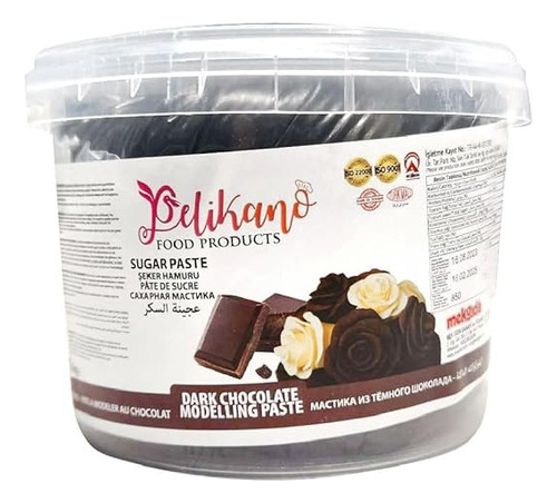 Pasta Para Modelar De Chocolate Amargo Pelikano, 1 Kg (2,2 L