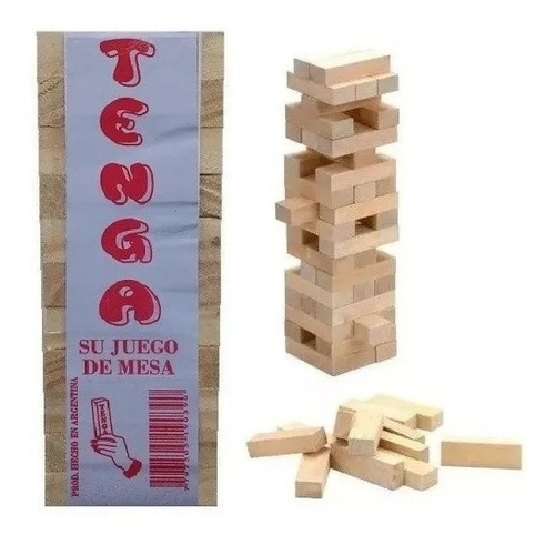 30 Juegos D Mesa Jenga 33 Piezas Yenga Tenga Torre Tembleque