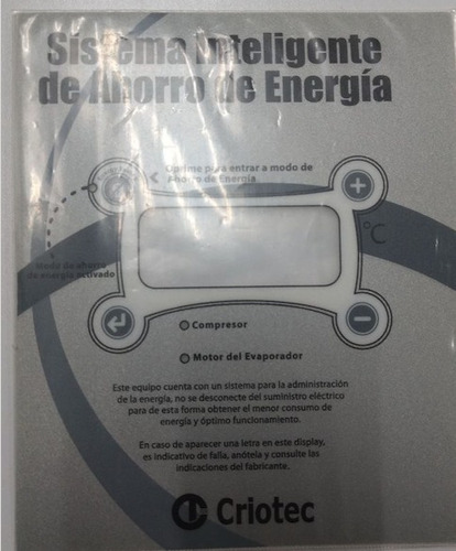 Membrana Para Panel De Control Marca Criotec (sticker)