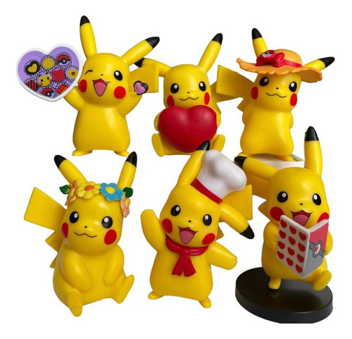 Figuras Pokemon Pikachu Set X6 