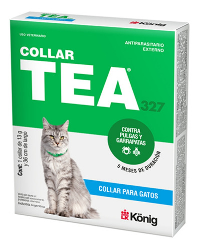 Tea 327 Collar Para Gatos Anti Pulgas 36cm Duración 5 Meses 