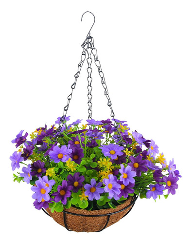 Cesta De Flores De Margaritas Artificiales Colgantes, Planta