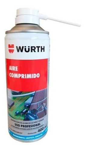 Imagen 2 de 5 de Aire Comprimido Wurth 400ml Remueve Polvo Suciedad