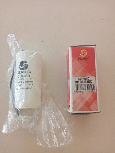Imagen 5 de 5 de Capacitor Eléctrico 25 Mf + 5 % Marca Semilic Cbb60 250 Vac.
