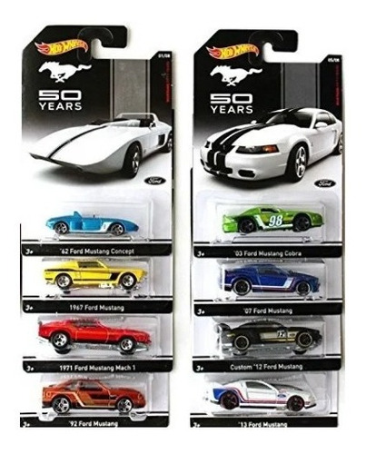 Hot Wheels Mustang 50 Years Set Of 8