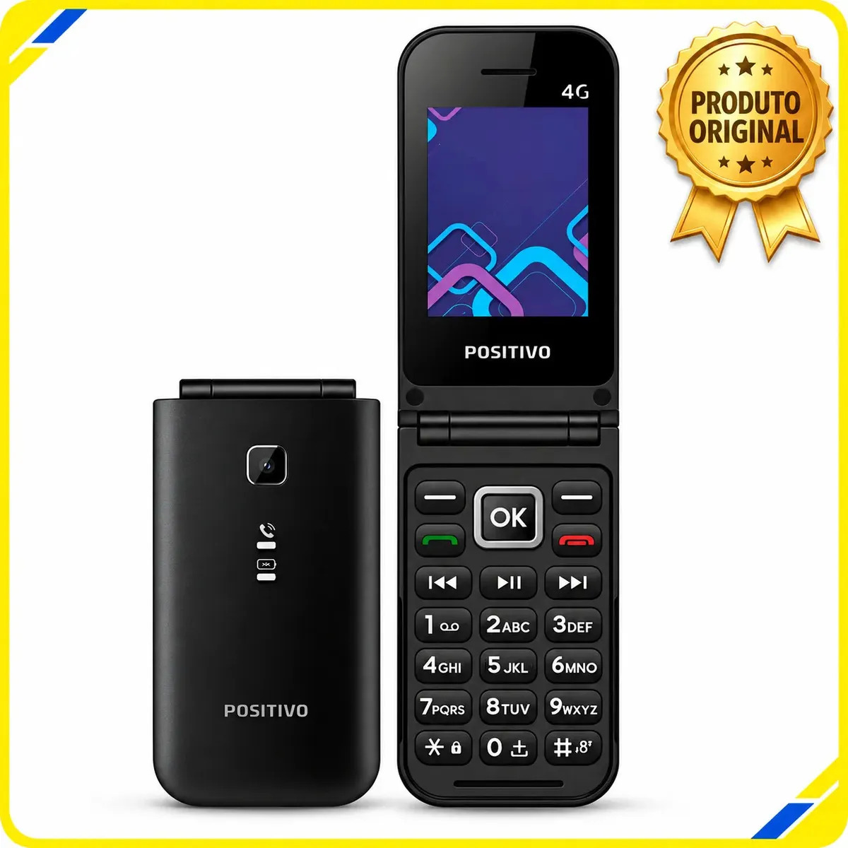 Celular Para Idoso Abre E Fecha Flip Teclas Grandes Volume Alto Positivo P51 4g