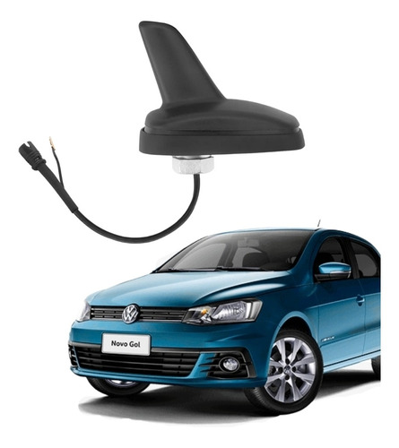 Antena Tubarão Baby Shark Corsa Celta Astra Preto Fosco Raku