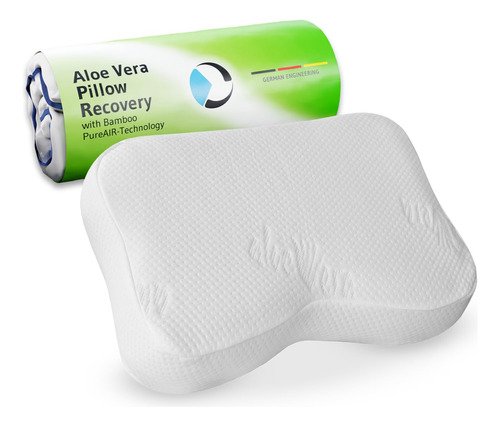 Almohada De Bambu De Recuperacion Aloe Vera | Espuma Viscoel