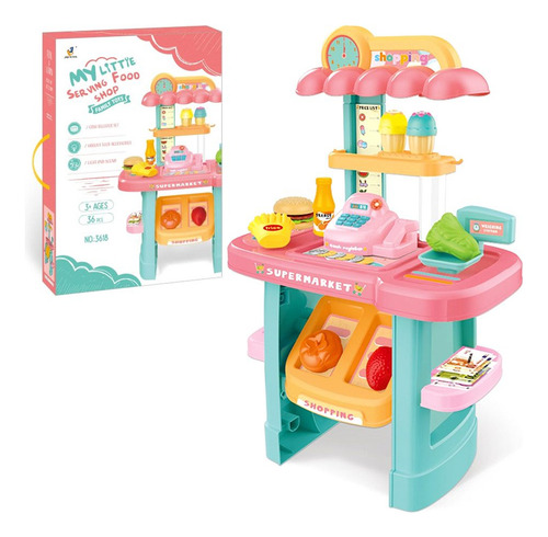 Juego De Alimentos Supermercado Vendedor Niña Dj Toys