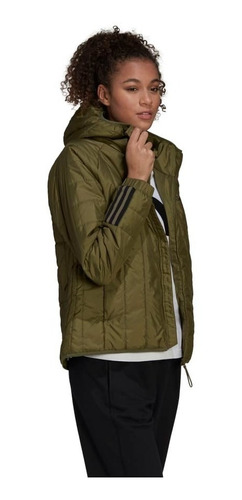Imagen 2 de 4 de Chaqueta adidas Liviana Con Capucha Itavic 3 Tiras Mujer