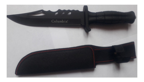 Cuchillo Militar Negro Puñal Daga En Acero Para Camping