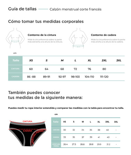 Leflou Calzón Menstrual Corte Francés Flujo Abundante 40ml