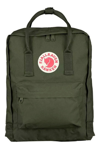 Mochila Fjällräven Kanken Classic Forest Green Ox Red