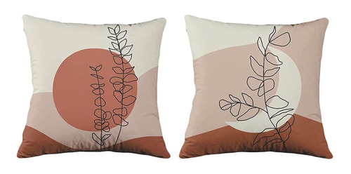 2 Funda Almohada Bohemia Sol Luna Para Sofa Cama Siglo