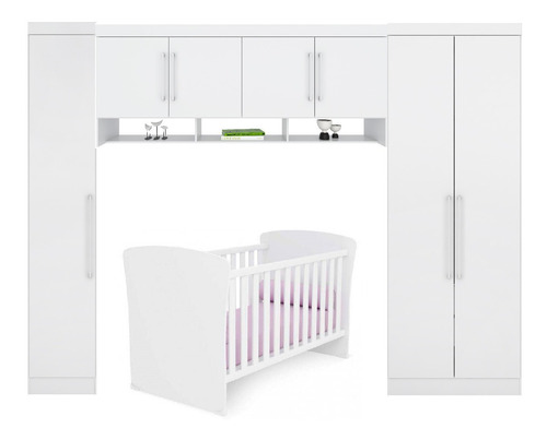 Quarto Bebê Mimo Com Berço 2484 E Guarda-roupa Modulado 