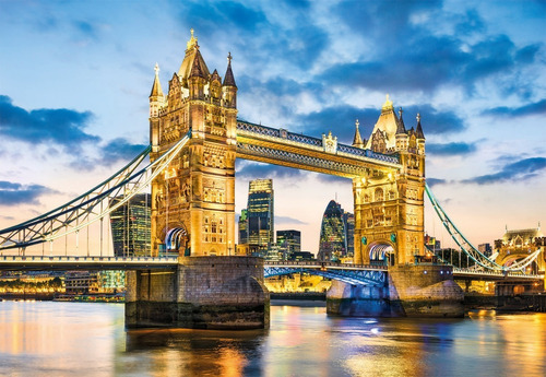 Imagen 2 de 5 de Rompecabezas Clementoni 2000 Londres Torre Puente Puzzle