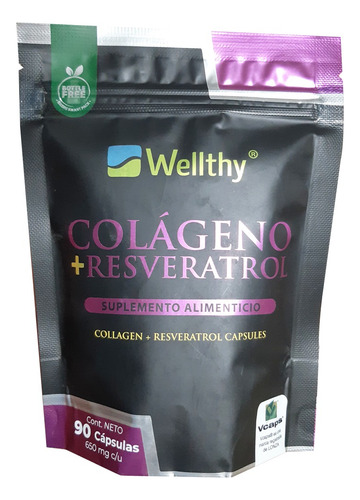 Wellthy Colágeno Hidrolizado Resveratrol 90caps Full
