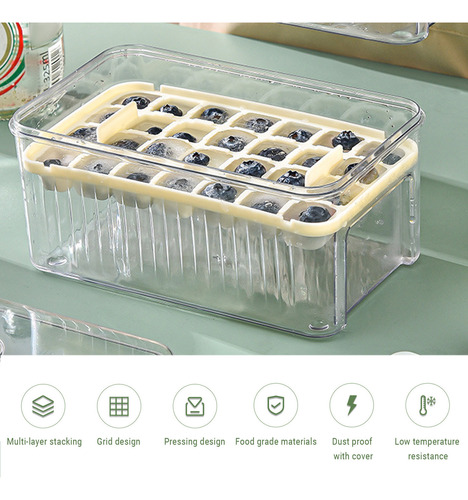 Bandeja Para Cubitos De Hielo R Ice Trays Con Tapa Y Papeler